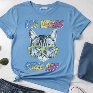 Y2K Women’s Las Vegas Rhinestone Graphic Baby Tee